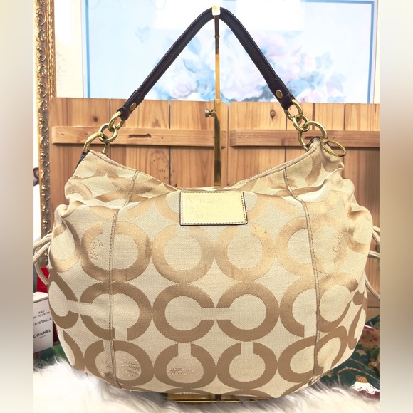 💜Coach Poppy Multicolor Signature Hobo Bag - Picture 4 of 16